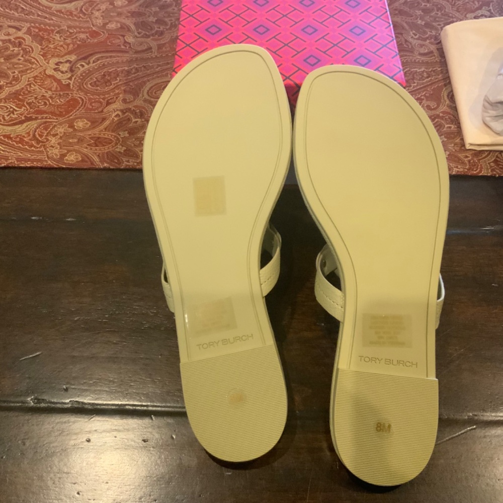 Tory Burch Tumbled  Miller  Sandal in olive sprig, BNIB, MSRP$198 A must have - Picture 3 of 4